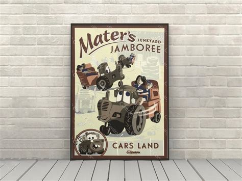 POSTER Mater's Junkyard Jamboree Poster Cars Land Poster Disney ...