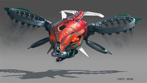 Bio Mechanical Drone Enemy Concept For Pantropy Arte De Rob