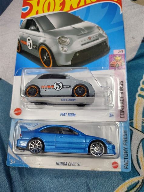 Hot Wheels Premium FIAT500e And HONDA CIVIC SI Hobbies Toys Toys Games On Carousell