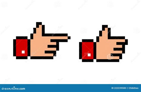 Pixel Cursor Hand Image Vector Stock Vector Illustration Of Icon