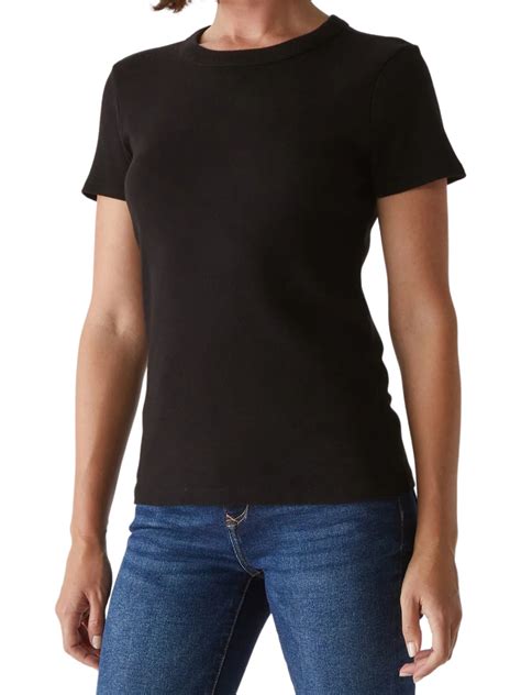 Michael Stars Lexy Tee In Black Cotton Island Women S Clothing Boutique