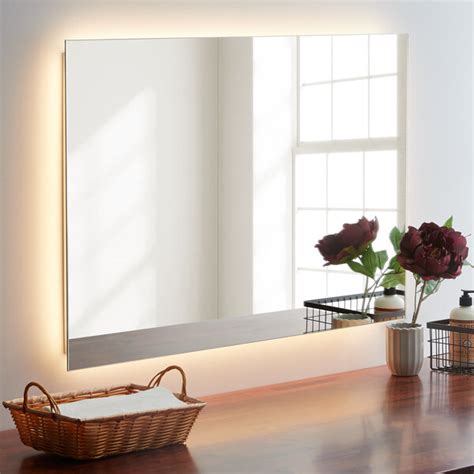 Bobrick B 164 24 X 36 Reversible Led Backlit Surface Mounted Mirror