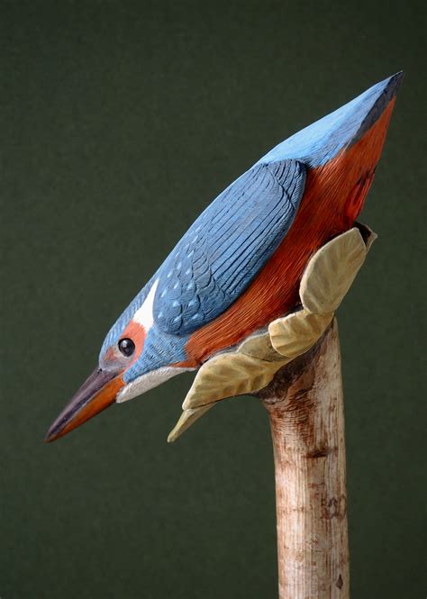 Kingfisher Walking Stick By Raif Killips