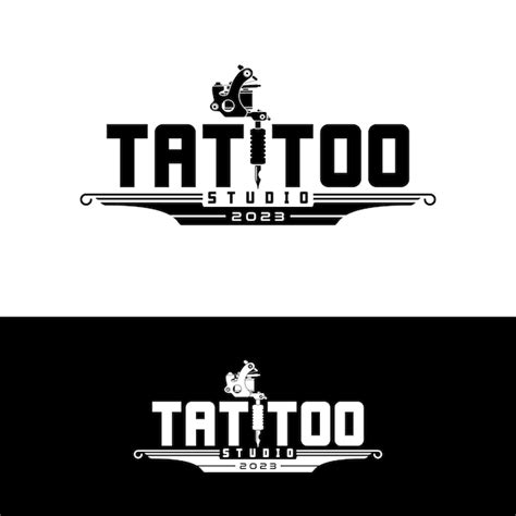 Logotipo De Artista De Tatuaje Vintage Simple Para Estudio De Tatuaje