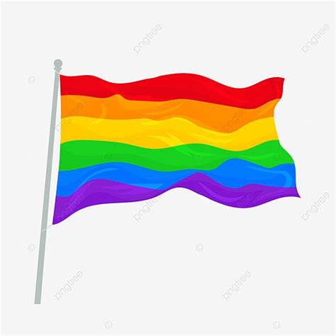 Lgbt Rainbow Clipart Transparent Png Hd Waving Rainbow Lgbt Flag Pride Gay Rainbow Png Image