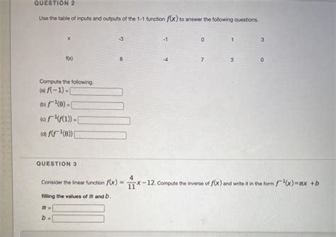 Solved QUESTION 2 Use The Table Of Inputs And Outputs Of The Chegg