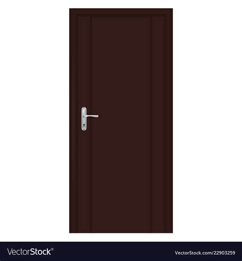 Brown Wooden Door Interior Design Royalty Free Vector Image