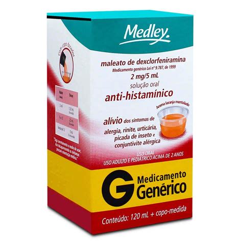 Comprar Maleato De Dexclorfeniramina Ml Medley Drogaria Nova