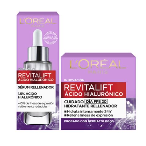 Ripley SET LOREAL SERUM HIALURO CREMA DIA FPS 20 HIALURO