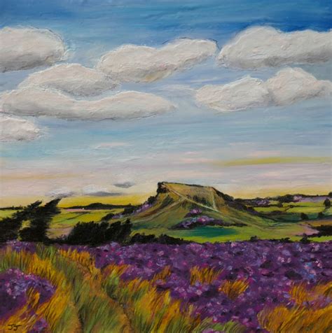 Yorkshire Moors painting of Roseberry Topping - by artist Janine Jacques