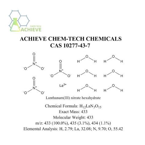 Lantano III Nitrato Hexahidrato CAS 10277 43 7 Proveedores