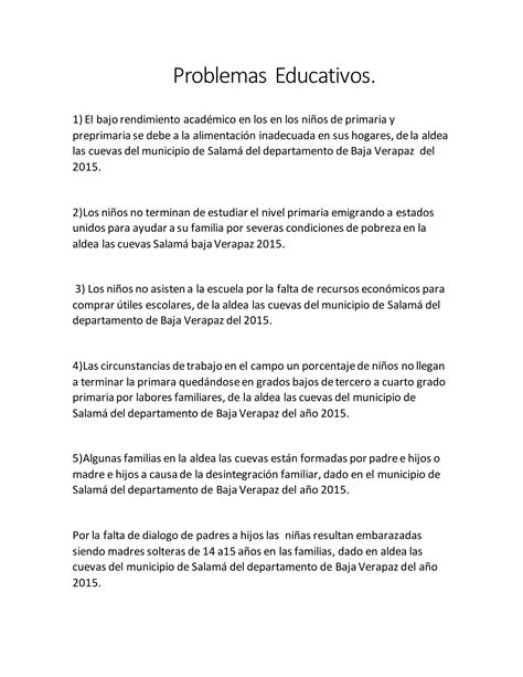 Problemas Educativos Pdf