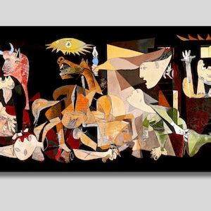 Guernica Canvas Pablo Picasso Guernica Painting Print Guernica Wall