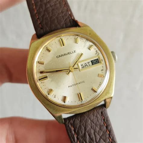 Orologio Vintage Bulova Caravelle Uomo Automatico Giorno Data As