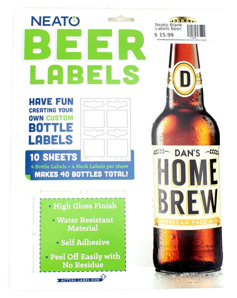 Blank Wine Labels by Neato, 40 per pack - Keystone Homebrew Supply