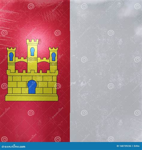 D Rendering Of Castilla Leon Community Flag Stock Photography