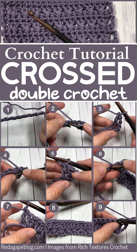 How To Crossed Double Crochet Stitch For Beginners Red Agape Blog