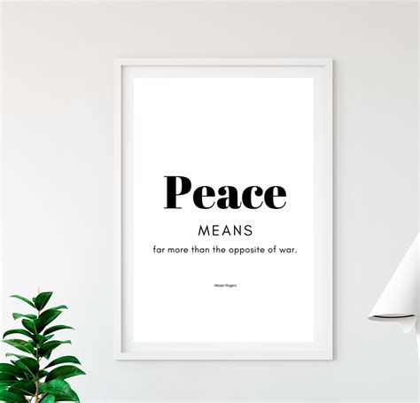 Peace Definition Printmr Rogers Quoteminimalist Printminimalist Artpeace Definition