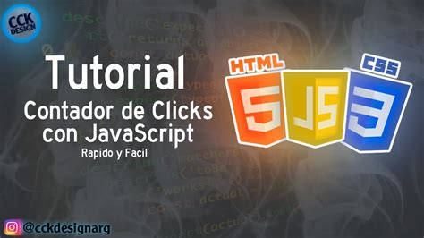 Contador De Clicks Con Html Css Y Javascript Youtube