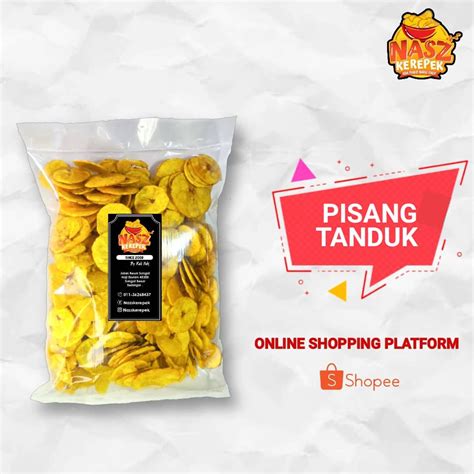 Kerepek Pisang Tanduk Panjang Bulat Naszkerepek Shopee Malaysia