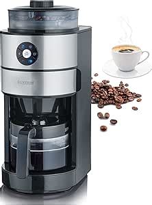 Amazon De Severin Kaffeeautomat Mit Mahlwerk Und Glaskanne F R