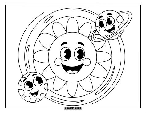 155+ Desenhos de planetas para colorir para crianças e adultos (Grátis)