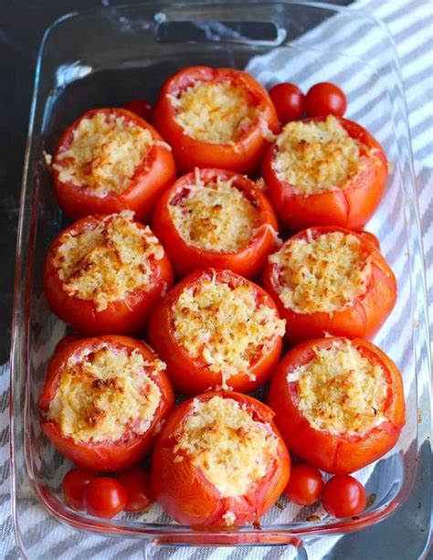 Three Cheese Stuffed Tomatoes – 99easyrecipes