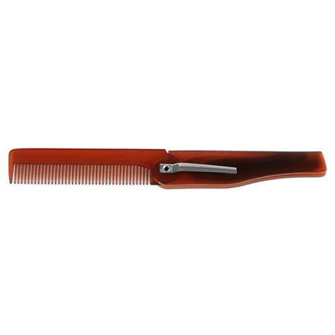 Brown Fine-Toothed Folding Pocket Comb | In stock! | Collin Rowe