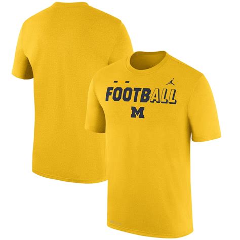 Nike Michigan Wolverines Yellow 2017 Football Legend Performance T-Shirt