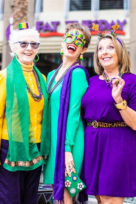 Excellent Outfits Using Mardi Gras Colors for women over 50