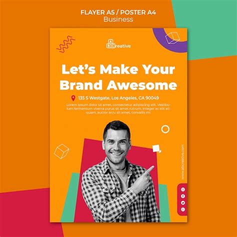 Free Psd Branding Concept Poster Template