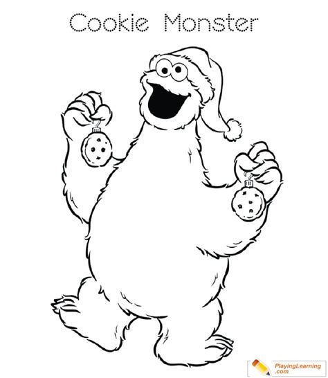 Cookie Monster Coloring Page 09 | Free Cookie Monster Coloring Page