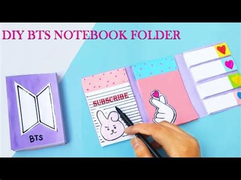 DIY BTS NOTEBOOK FOLDER Organizer - Back to SCHOOL /how to make folder ...