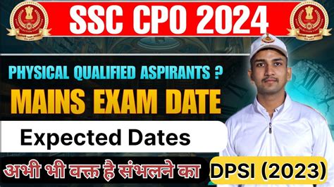 CPO 2024 Mains Date Physical Qualified Candidates List Cpo Cpo2024