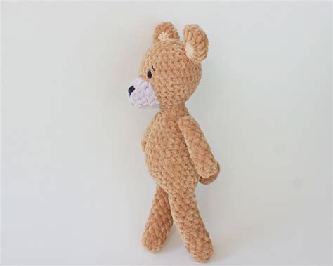 Crochet Bear Pattern One Piece Body Teddy Bear Amigurumi Etsy