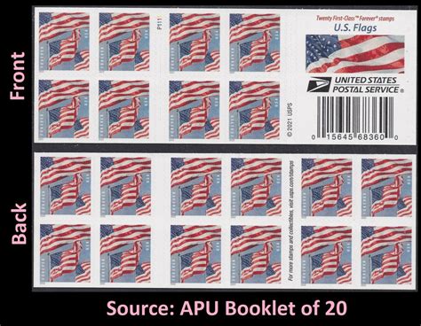 US 5659a Flags Forever Booklet APU P1111 20 Stamps MNH 2022 United