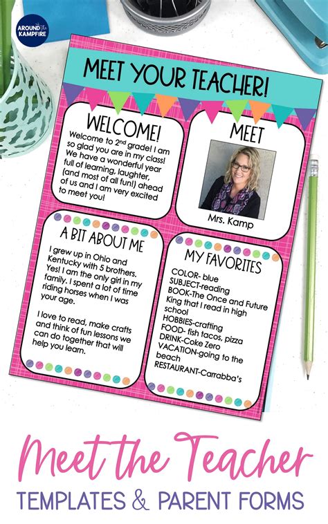 Meet The Teacher Template Free Pdf