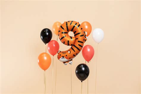 Ballon Aluminium Chiffre Tigre Cm Baby Prestige