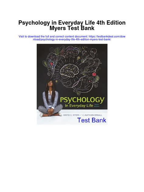 Psychology In Everyday Life 4th Edition Myers Test Bank Pdf