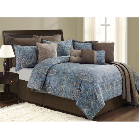 Blue And Brown King Comforter Sets