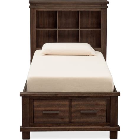 Tribeca Youth Twin Bookcase Storage Bed - Tobacco | Value City Furniture