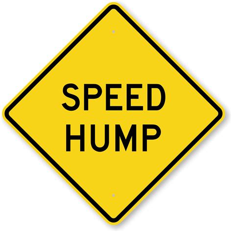 Smartsign X Inch Speed Hump Mutcd Compliant Metal Sign Mil