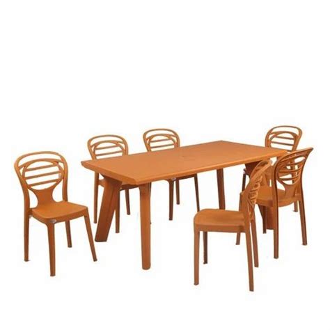 Pvc Rectangular Plastic Dining Table Chair Set Seater At Rs