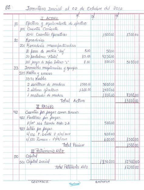 Casos Practicos De Inventario Inicial Y Balance De Inventario Images