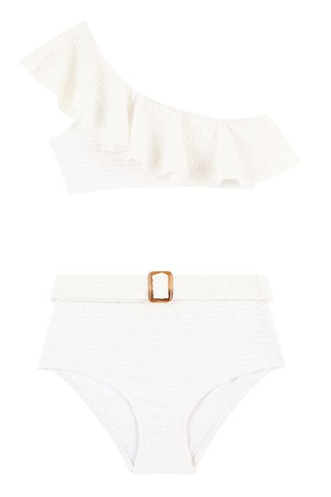 Aquella Kids Tek Omuz Dokulu Yüksek Bel Bikini Takım Fiyatı Yorumları