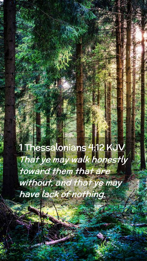 1 Thessalonians 4 12 Kjv Mobile Phone Wallpaper That Ye May Walk