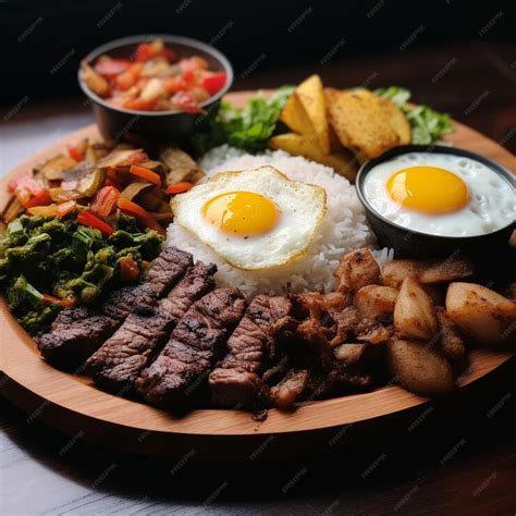 Premium AI Image | Churrasco Ecuatoriano Grilled Meat Feast with Traditional Sides