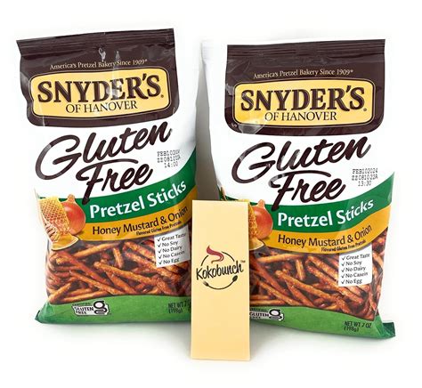 Snyders Of Hanover Gluten Pretzel Sticks Mustard Onion Bundle With