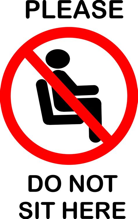 Please Do Not Sit Here Icon V... 11354314 Vector Art at Vecteezy