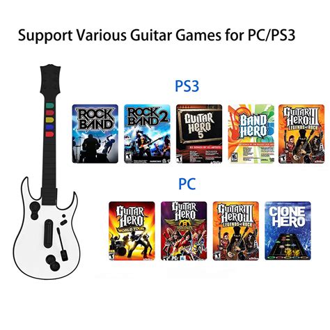 Guitar Hero and Clone Hero Controller - Wireless (PS3 & USB ...